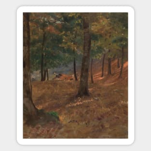 Woodland Scene by Frederic Edwin Church Magnet